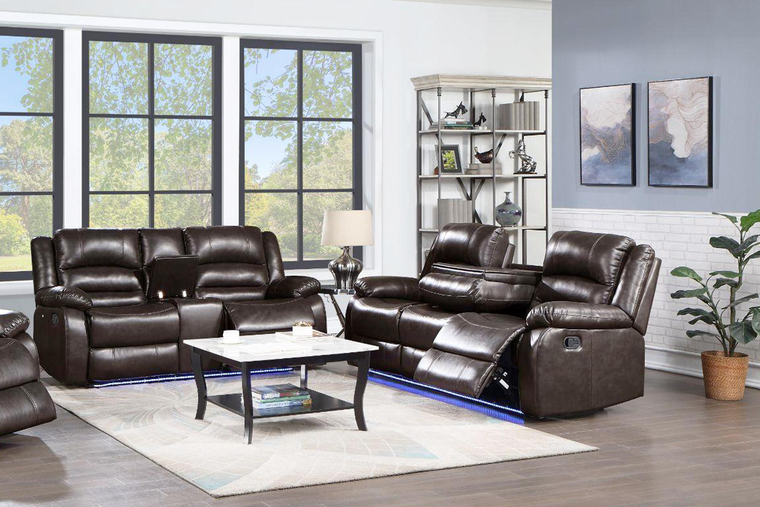

    
Brown Faux Leather Manual Recliner Sofa MARTIN Galaxy Home Contemporary Modern
