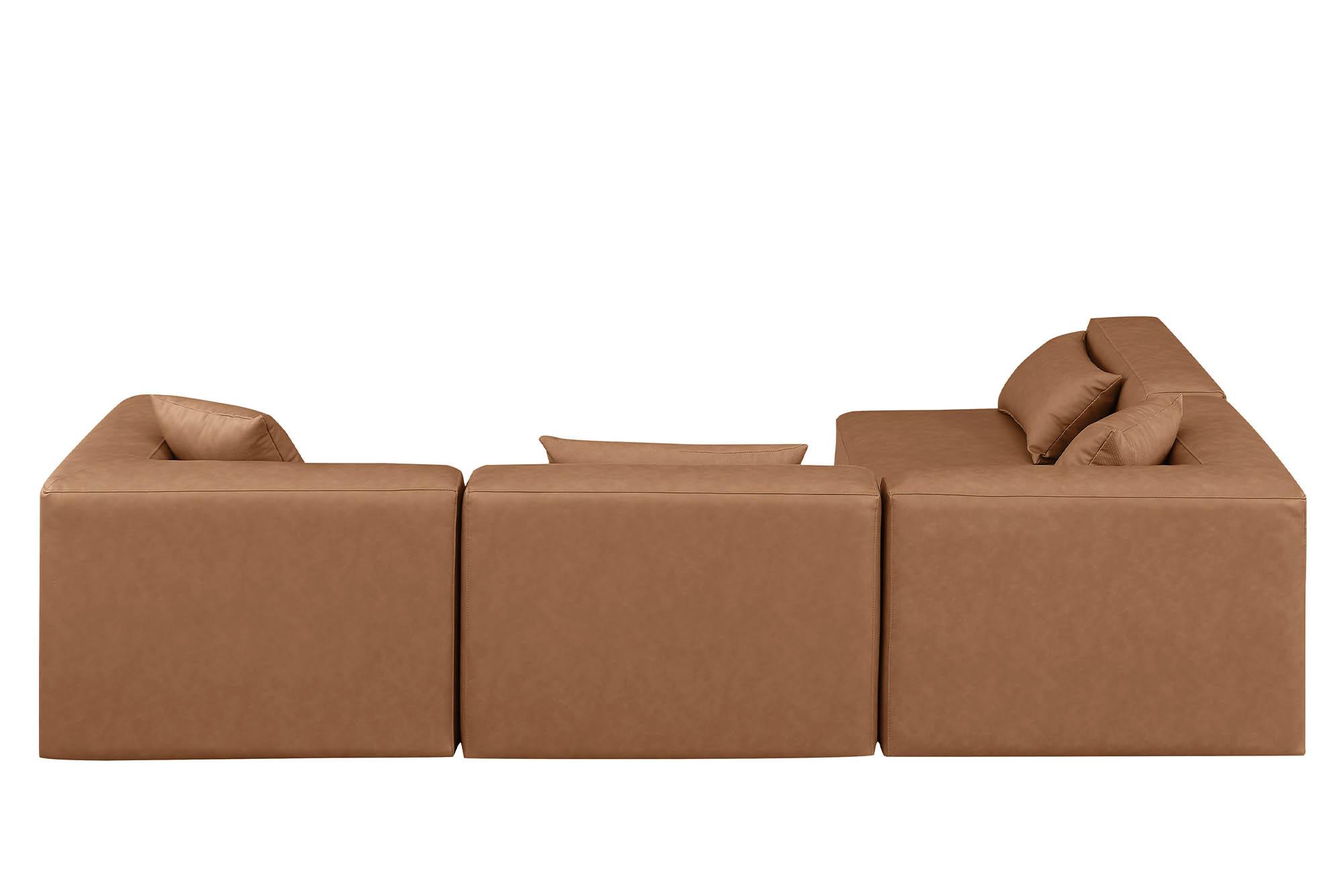 

        
Meridian Furniture CUBE 668Brown-Sec4B Modular Sectional Sofa Brown Faux Leather 094308317854

