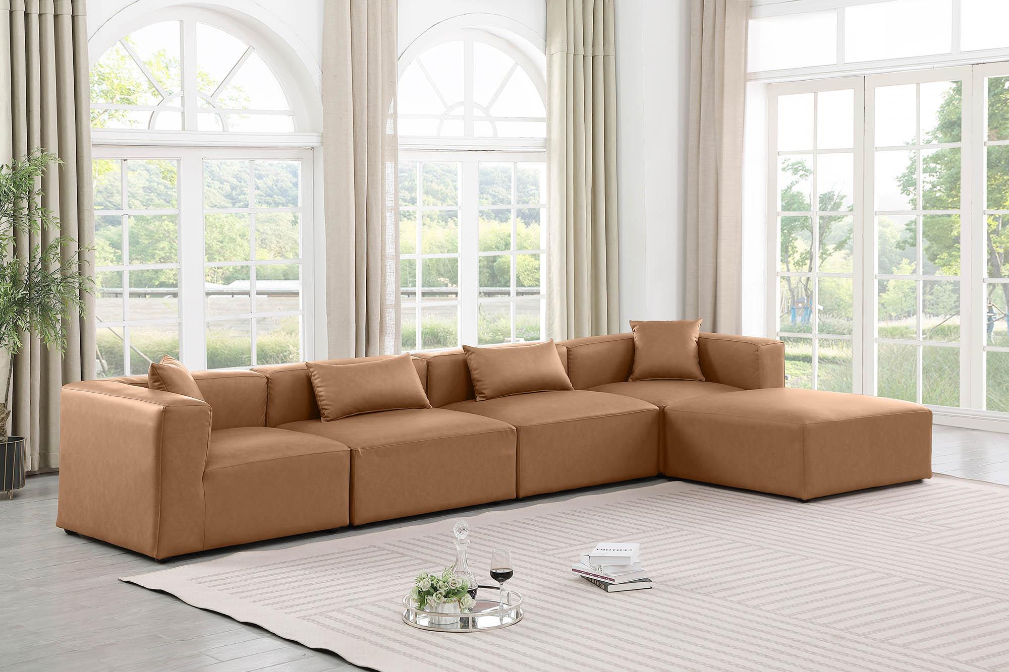 

    
Brown Faux Leather Modular Sectional CUBE 668Brown-Sec5A Meridian Contemporary

