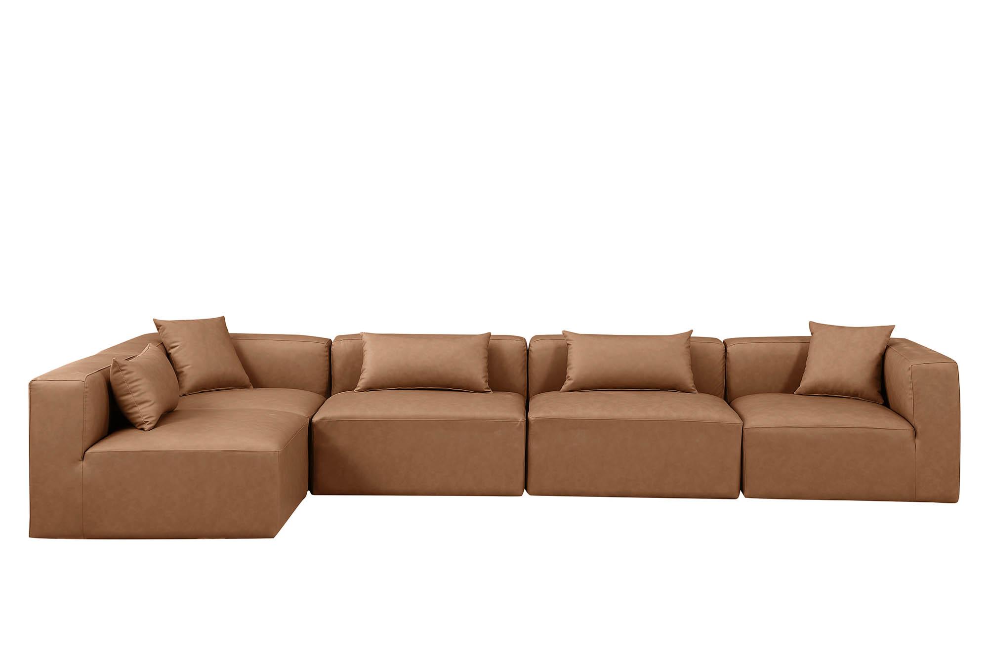 

        
Meridian Furniture CUBE 668Brown-Sec5D Modular Sectional Sofa Brown Faux Leather 094308317892
