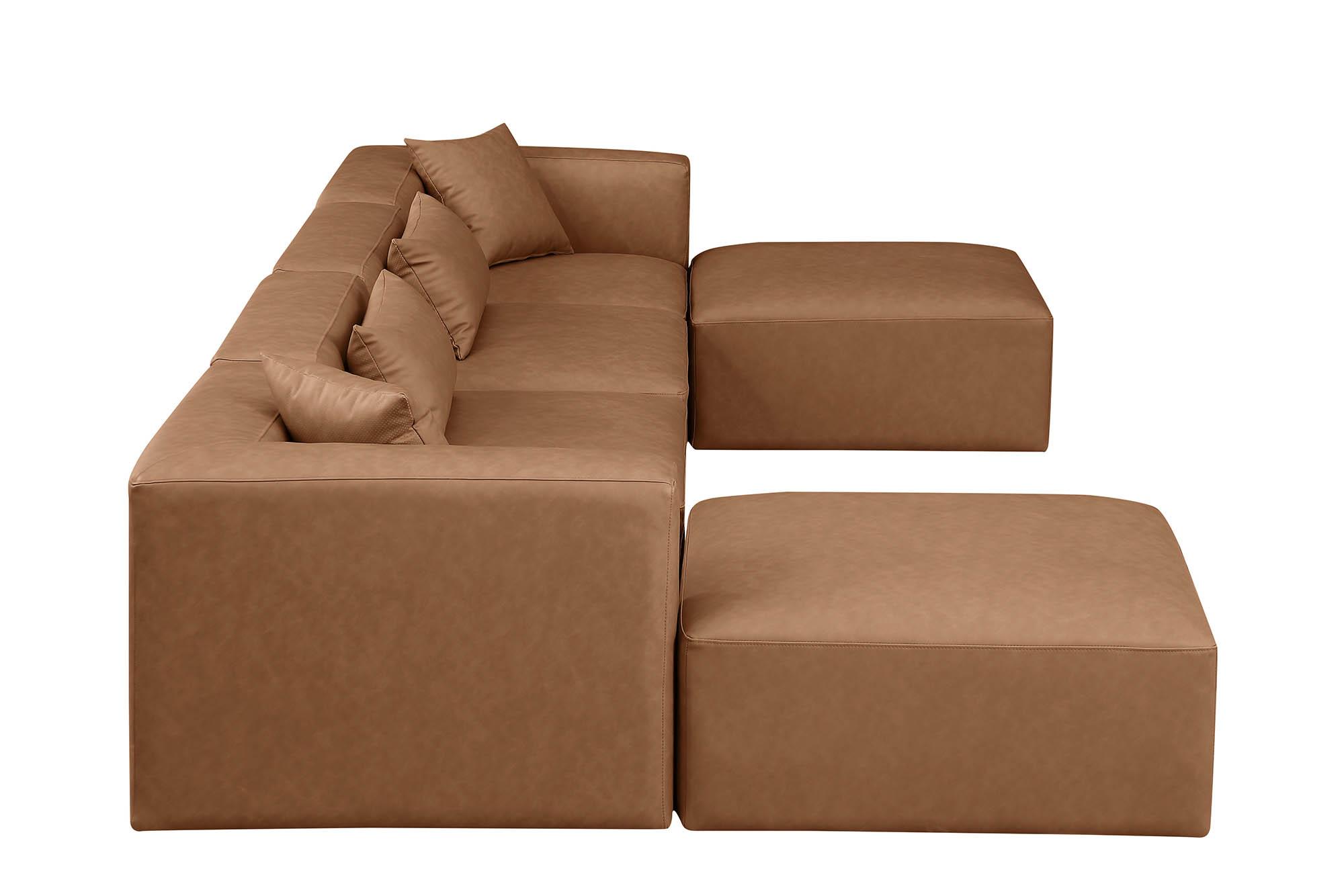 

        
Meridian Furniture CUBE 668Brown-Sec6B Modular Sectional Sofa Brown Faux Leather 094308317915
