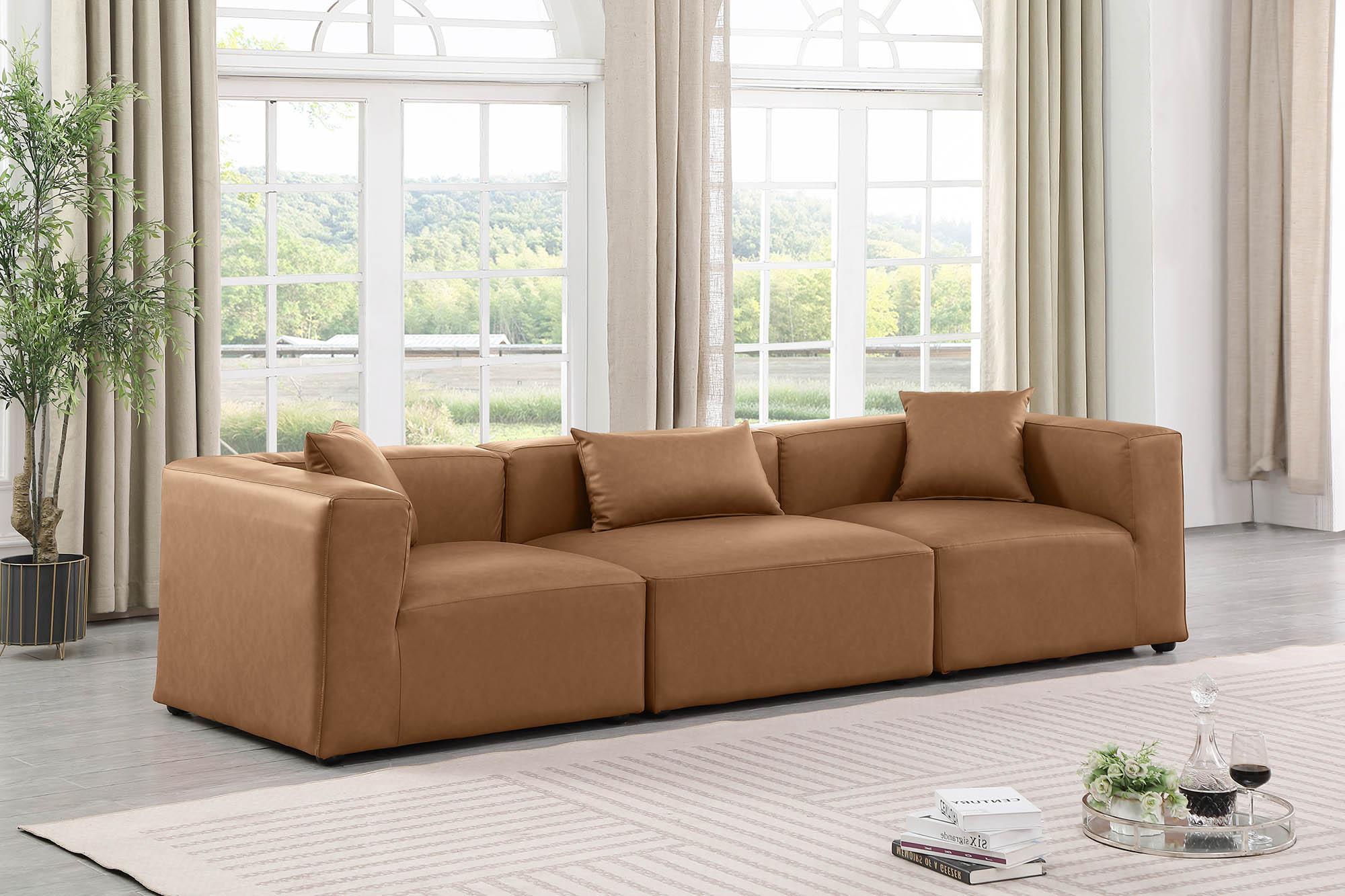 

    
Brown Faux Leather Modular Sofa CUBE 668Brown-S108B Meridian Contemporary
