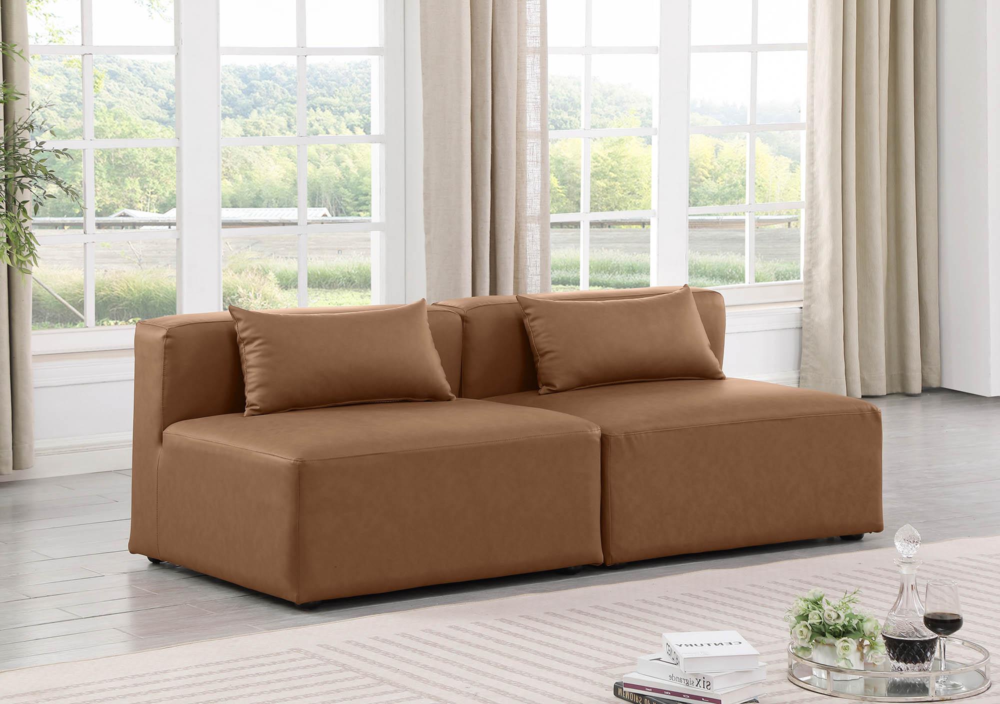 

    
Brown Faux Leather Modular Sofa CUBE 668Brown-S72A Meridian Contemporary
