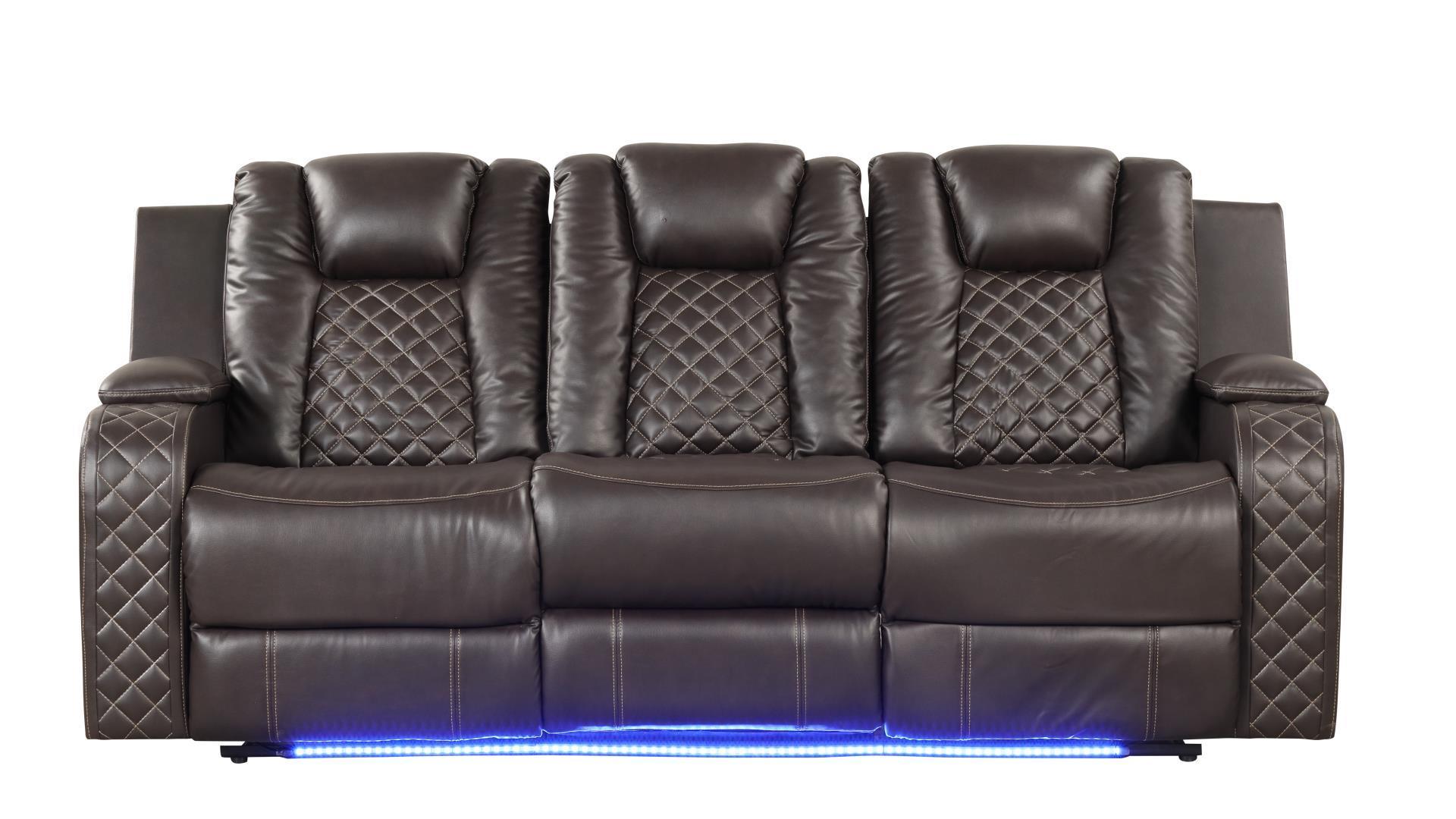 Galaxy Home Furniture BENZ Brown Recliner Sofa