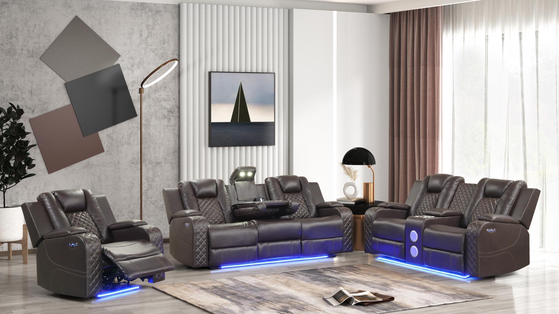 

    
Galaxy Home Furniture BENZ Recliner Sofa Brown 659436155572
