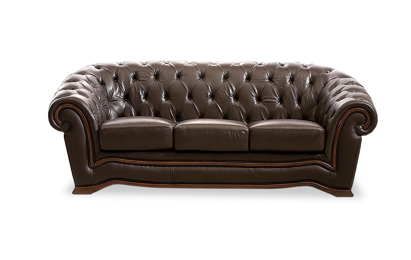 

    
Brown Full Italian Leather Tufted Sofa Set 3Pcs Contemporary Luca Home
