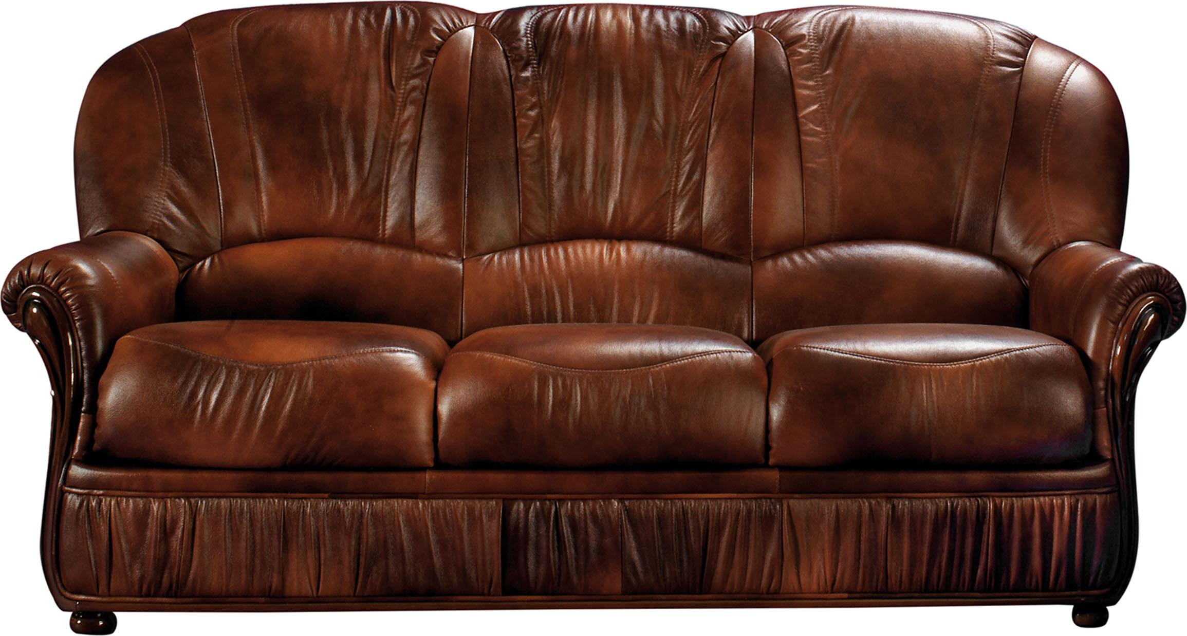 

    
Brown Full Top-grain Leather Living Room Sofa Classic ESF Monica

