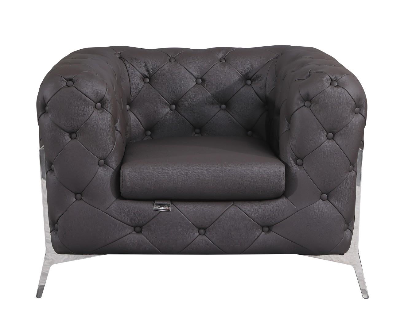 

        
00810036129930Brown Genuine Italian Leather Sofa Set 3Pcs Contemporary 970 Global United
