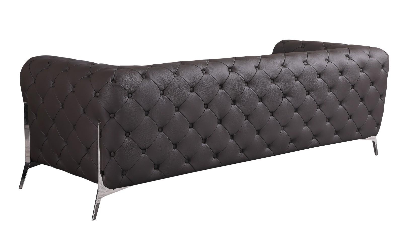 

    
 Order  Brown Genuine Italian Leather Sofa Set 3Pcs Contemporary 970 Global United
