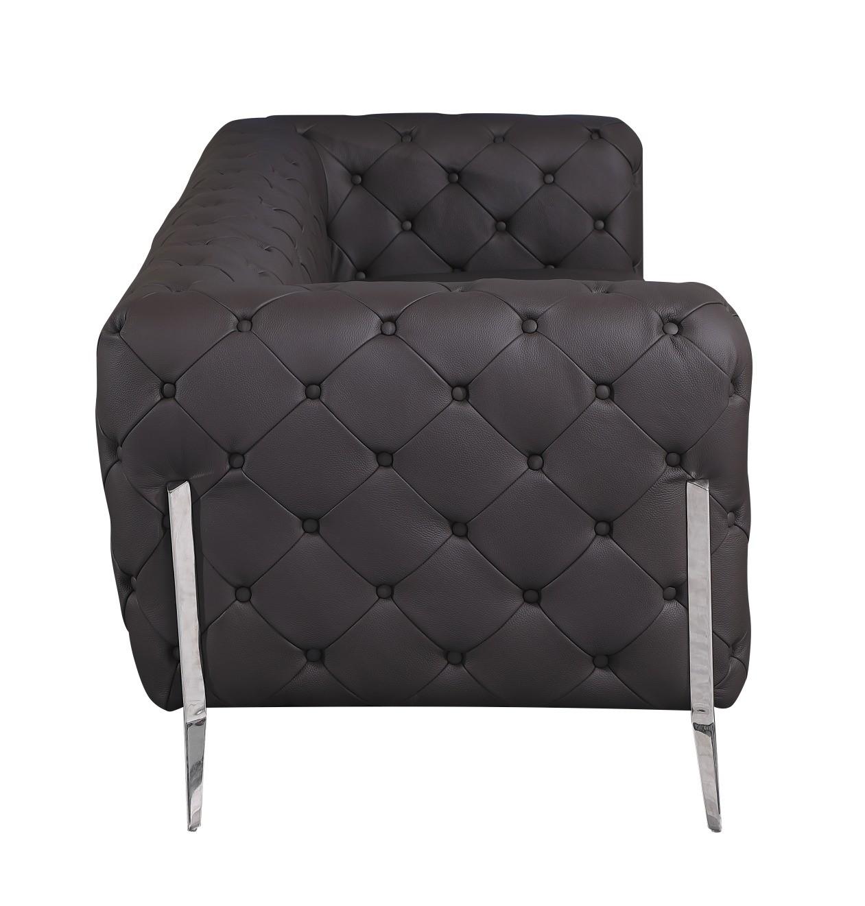 

    
Brown Genuine Italian Leather Sofa Set 3Pcs Contemporary 970 Global United
