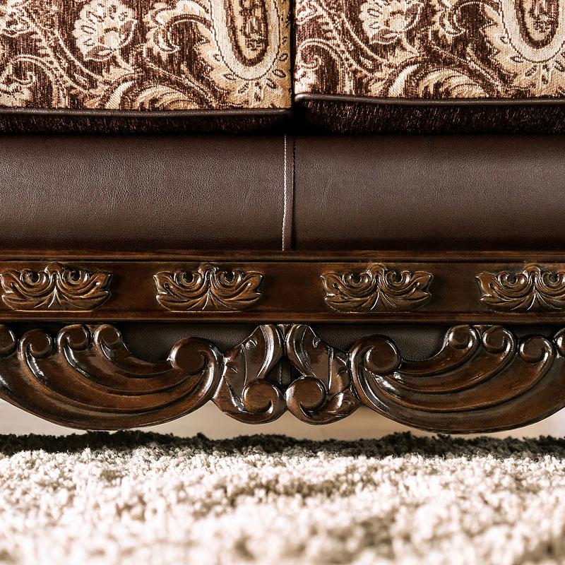 

    
 Order  Traditional Brown & Gold Chenille Sofa and Loveseat Furniture of America Newdale
