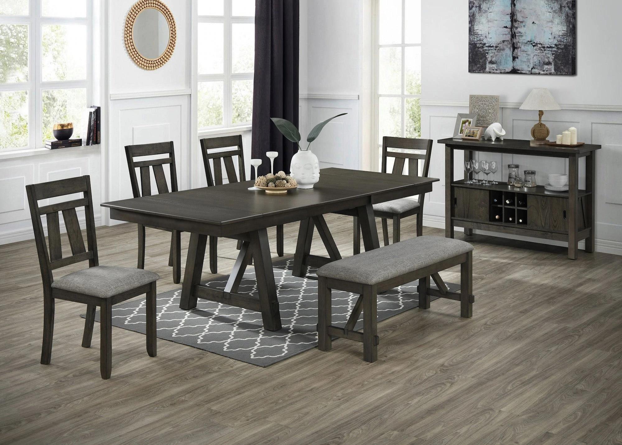 

    
Brown & Gray Dining Room Set by Crown Mark Maribelle 2158GB-T-8pcs
