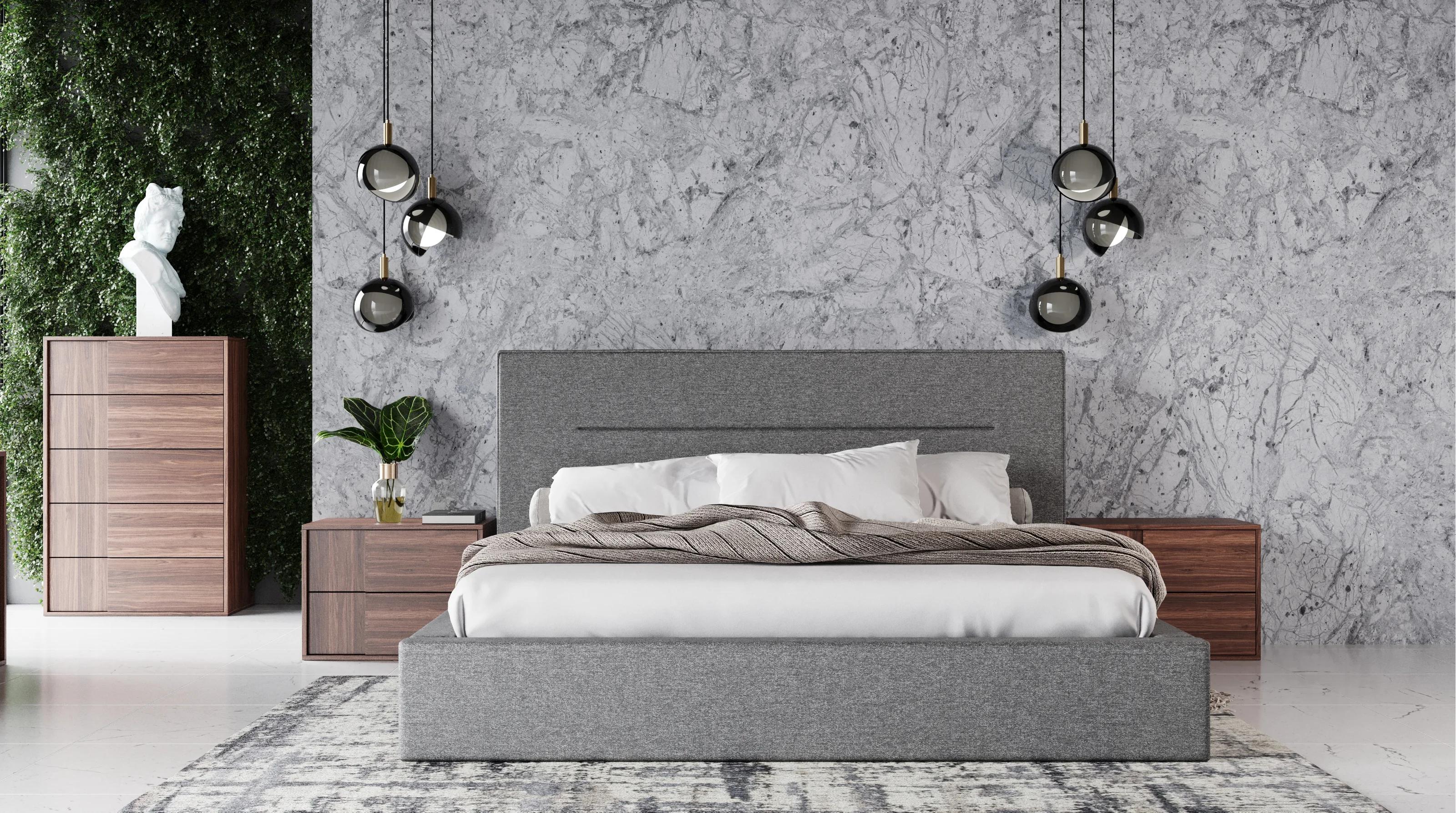 

    
VGACJULIANA-GRY-BED-Q-3pcs Brown & Gray Fabric Queen  Bed Panel Bedroom Set 3Pcs by VIG Nova Domus Juliana
