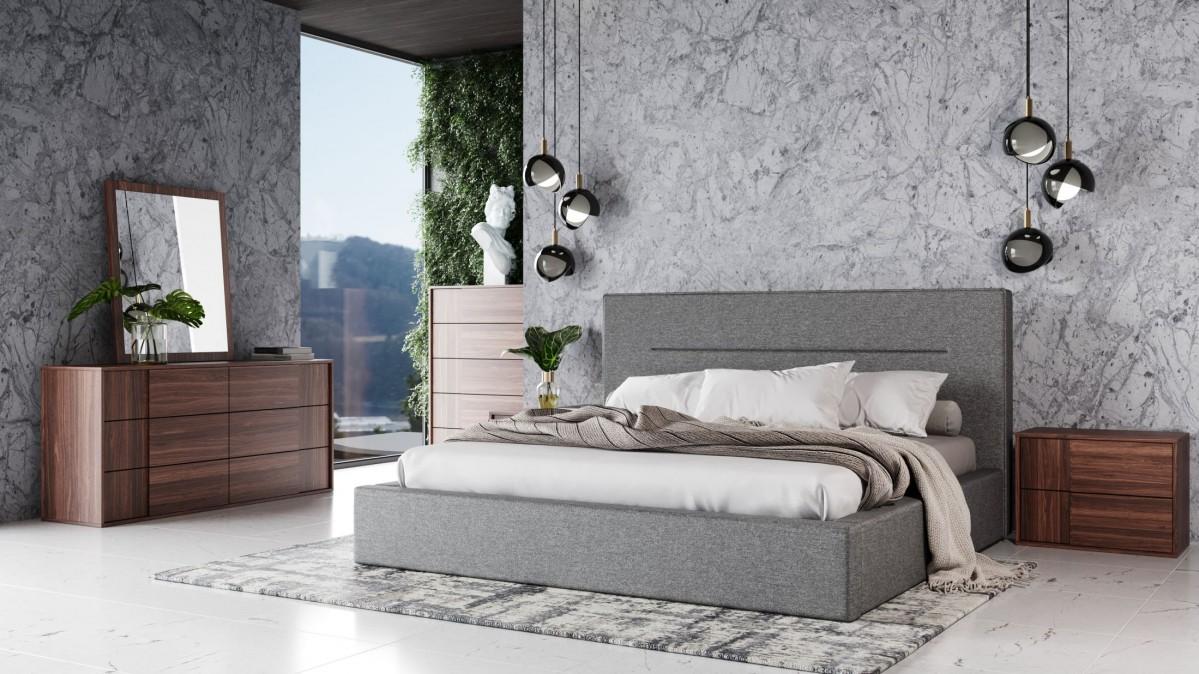 

    
Brown & Gray Fabric Bed Queen Panel Bedroom Set 6Pcs by VIG Nova Domus Juliana
