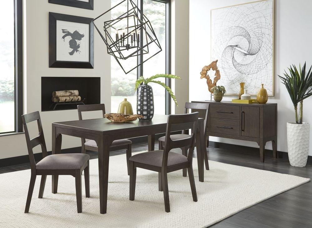 Contemporary Dining Table Set BRYCE GNCU60-6PC in Brown 