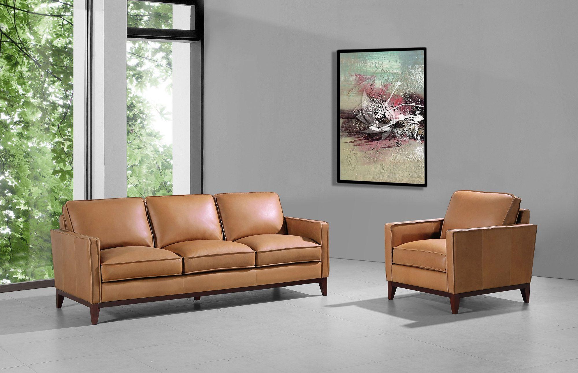 

                    
Buy Brown Italian Leather Split Sofa & Chair Set 2Pcs Divani Casa Naylor VIG Modern
