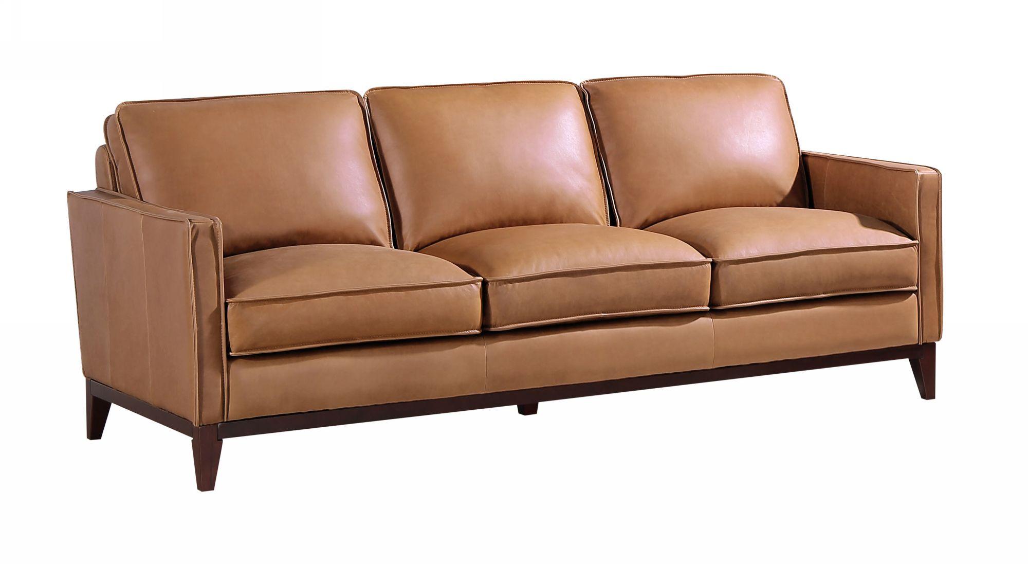 Contemporary, Modern, Classic Sofa VGCA6394-BRN-S VGCA6394-BRN-S in Brown Italian Leather