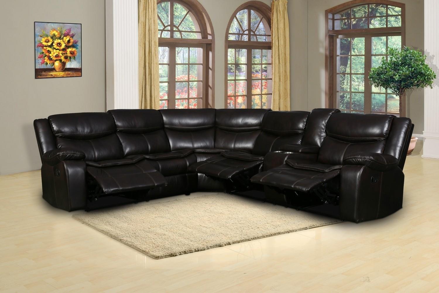 

                    
Global United 6967 Reclining Sectional Brown Leather Air Material Purchase 
