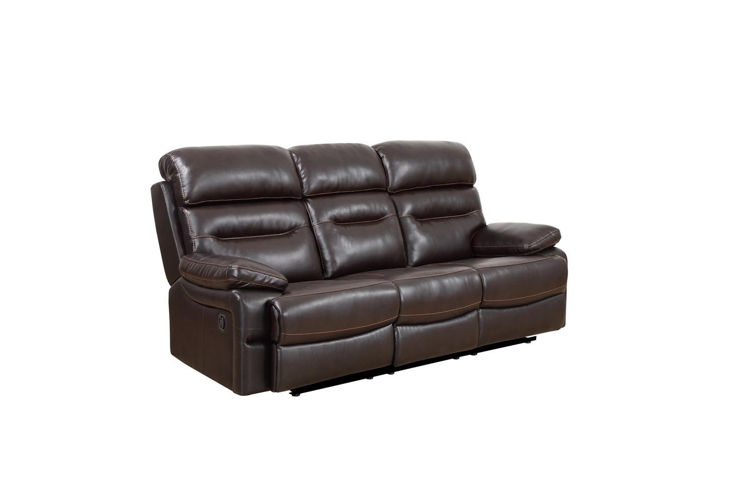 

                    
Global United 9442 Reclining Set Brown Leather Air Material Purchase 

