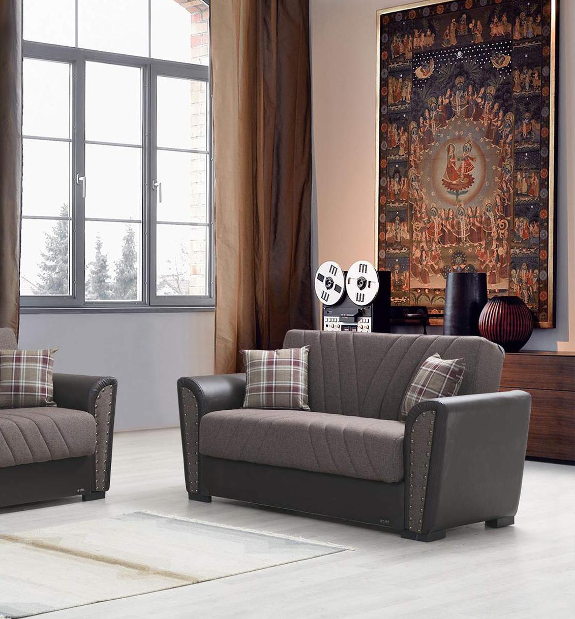 

                    
Alpha Furniture Salinas Sofa and Loveseat Set Brown Fabric Purchase 
