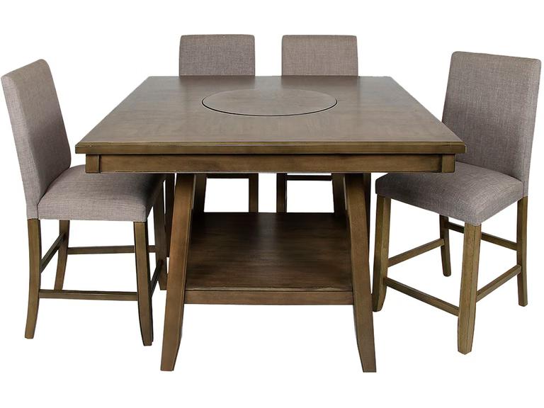 

    
Brown & Light Gray Counter Dining Set by Crown Mark Manning 2731T-4848-5pcs
