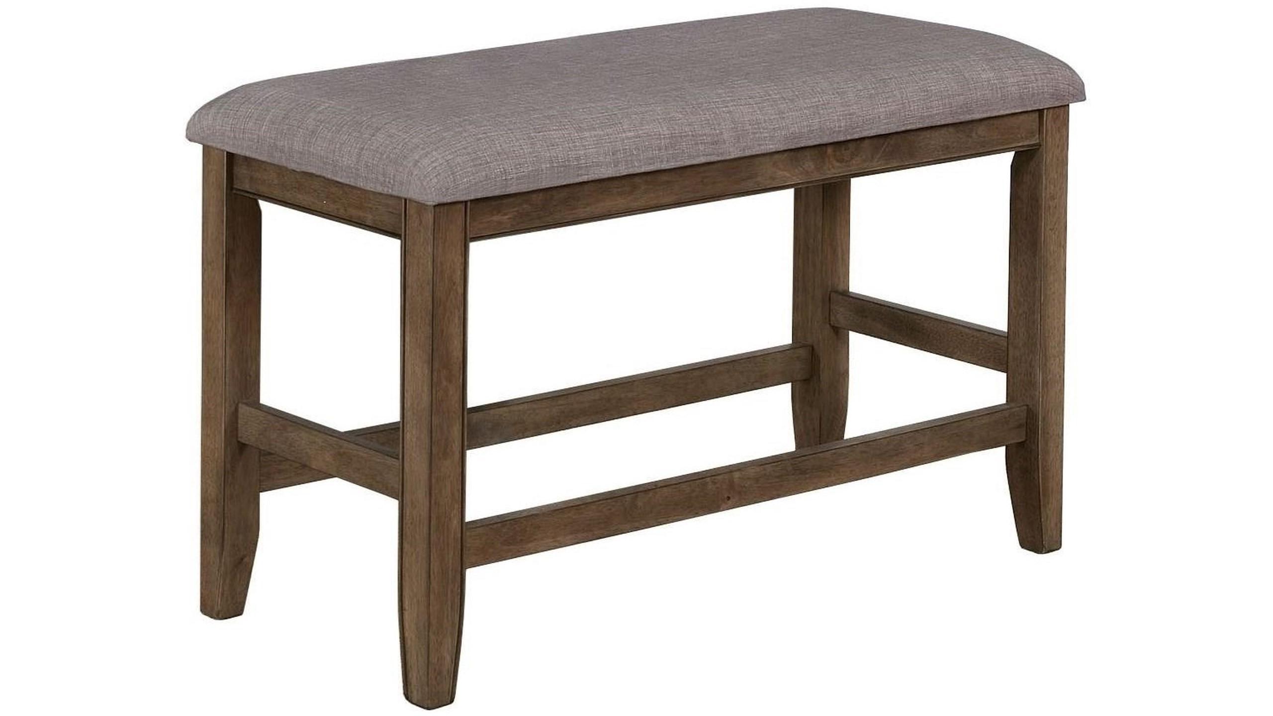 Contemporary, Vintage Counter Height Bench Manning 2731-BENCH in Brown Fabric