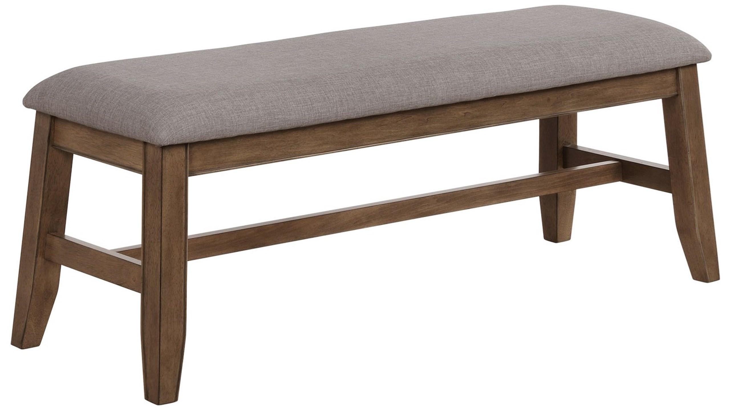 Contemporary, Vintage Dining Bench Manning 2231-BENCH in Brown Fabric