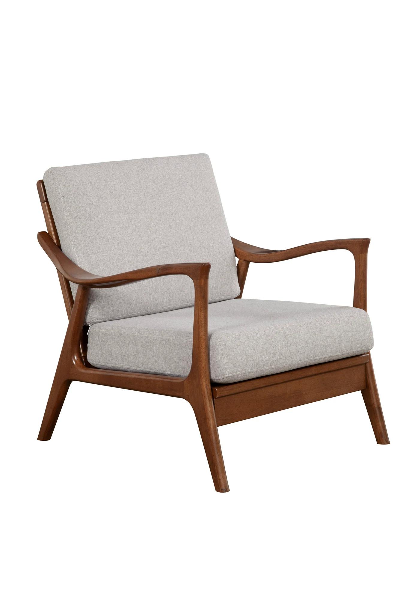 

    
Brown & Light Grey Lounge Chair Set 2 SLATE ALPINE Mid Century Contemporary
