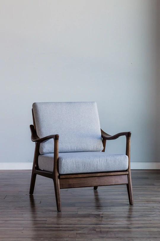 

        
840108500442Brown & Light Grey Lounge Chair Set 2 SLATE ALPINE Mid Century Contemporary
