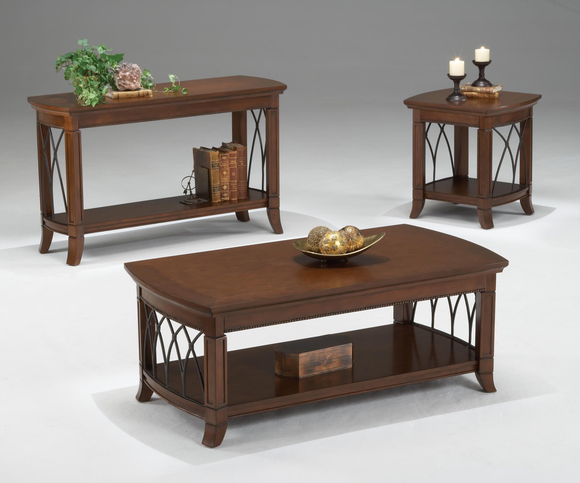 Contemporary, Transitional Coffee Table Set CATHEDRAL 8620-Set-3 8620-Set-3 in Brown 