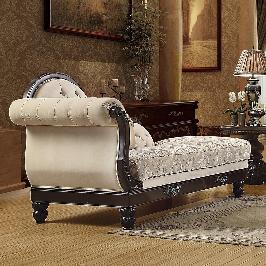 Traditional Loveseat HD-2651 HD-CH2651 in Brown, Beige Fabric