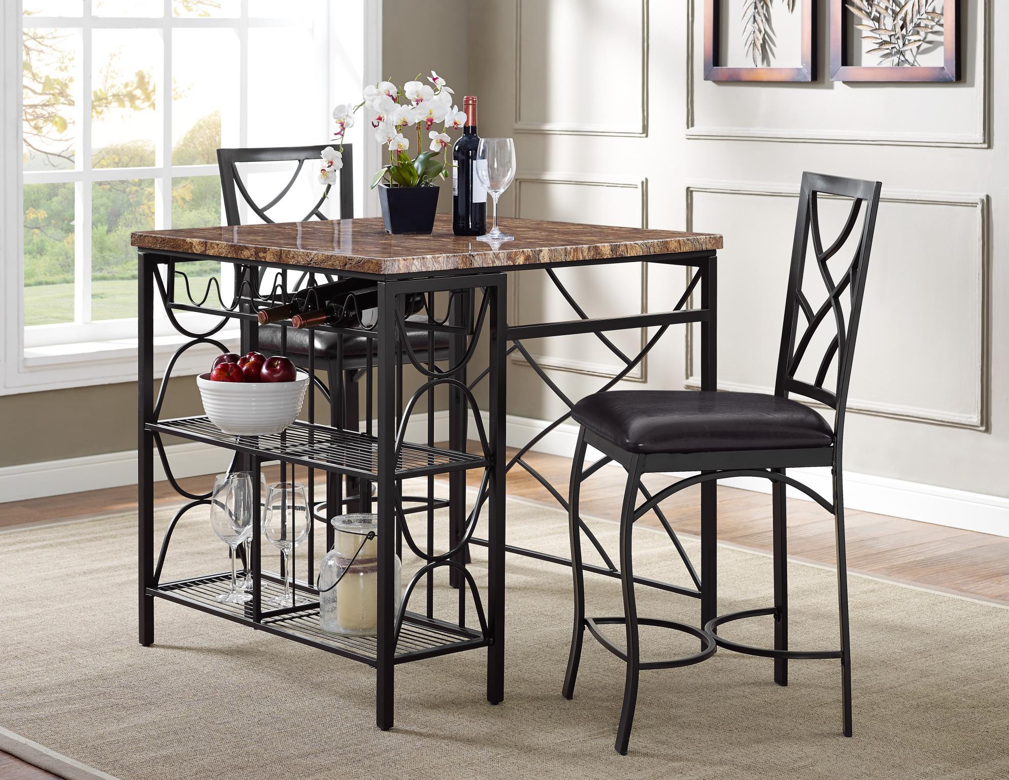 Contemporary, Casual Counter Height Dining Set AYDEN 4402 4402 in Desert sand, Black 