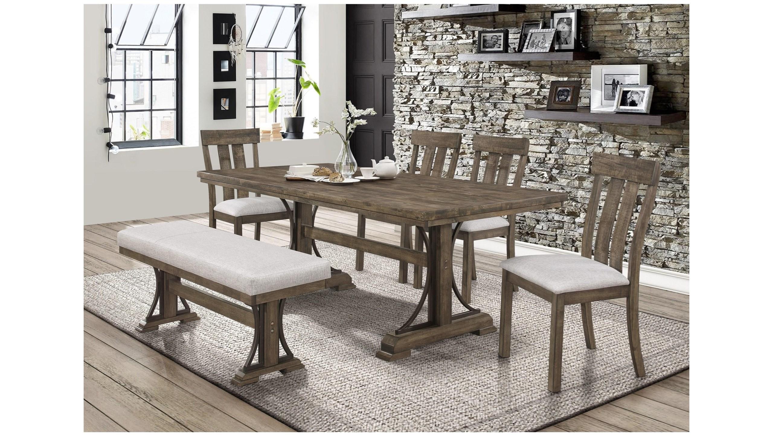 

                    
Crown Mark Quincy Dining Table Brown Oak  Purchase 
