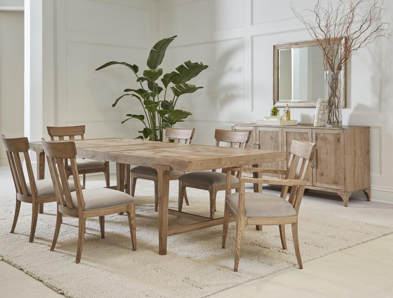 

    
Brown Oak Wood Dining Room 7pcs Set by A.R.T. Furniture Passage
