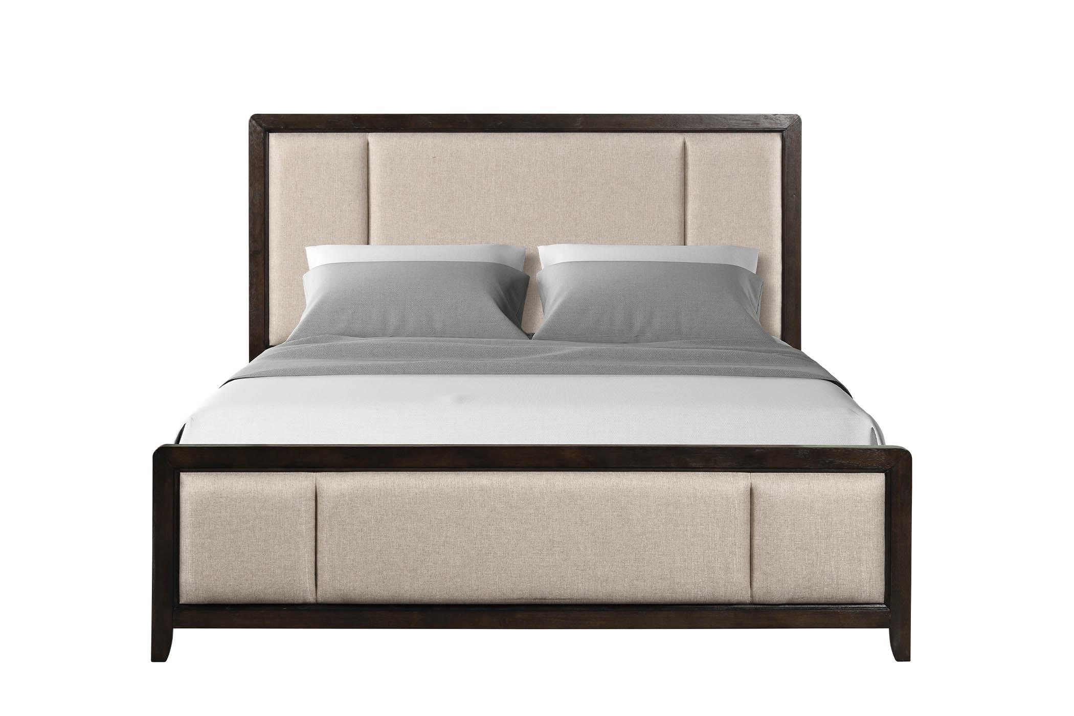 

    
Taupe Microfiber Panel Queen Bed Set 3Pcs FULTON 1720-105 Bernards Modern
