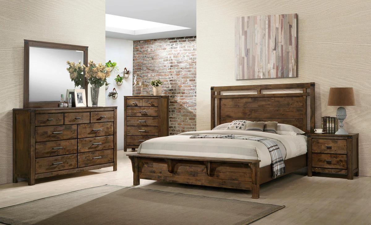 

    
Brown Panel Bedroom Set by Crown Mark Curtis B4810-Q-Bed-3pcs

