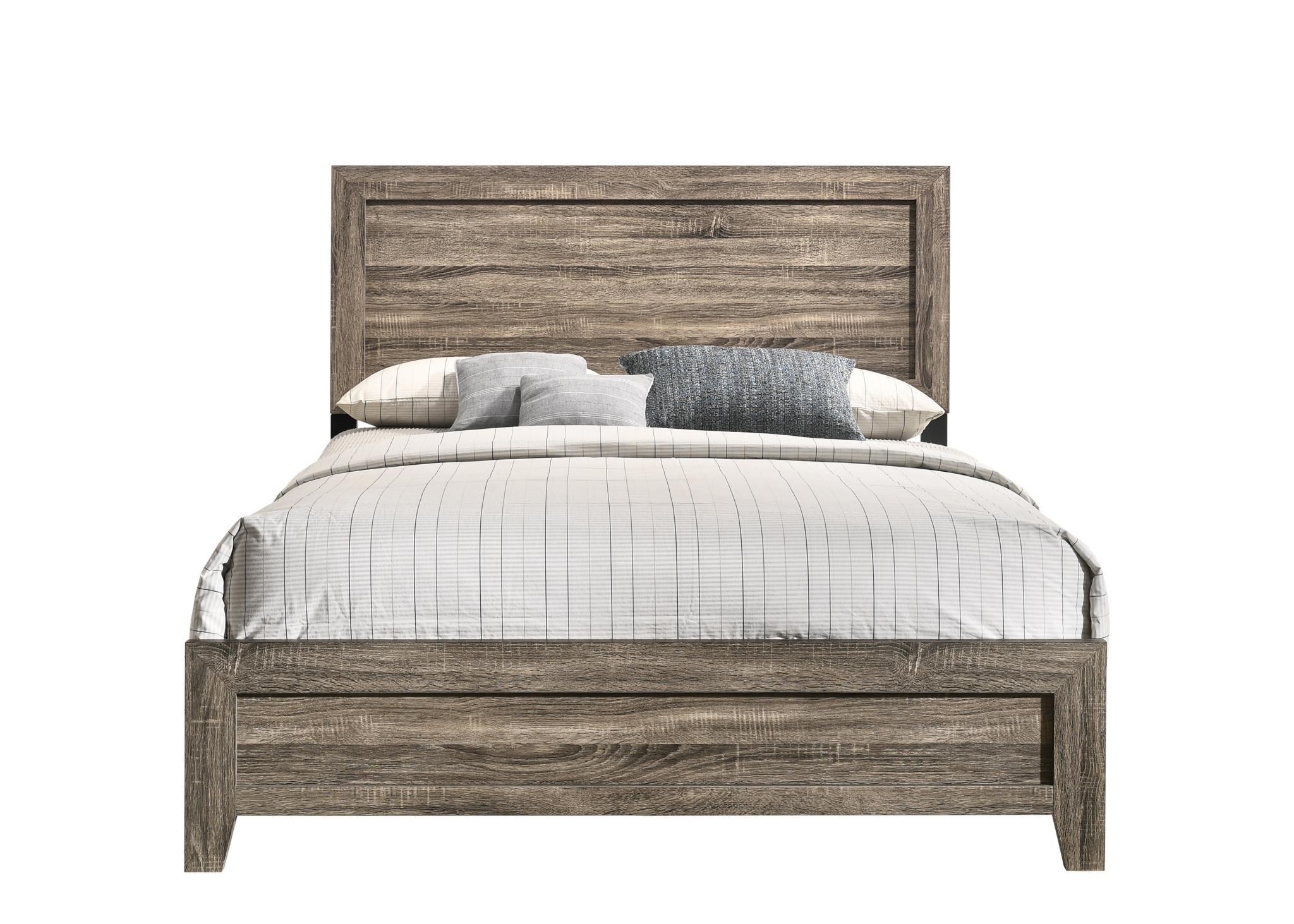 Modern, Transitional Beds Louis 1374-105 in Brown 