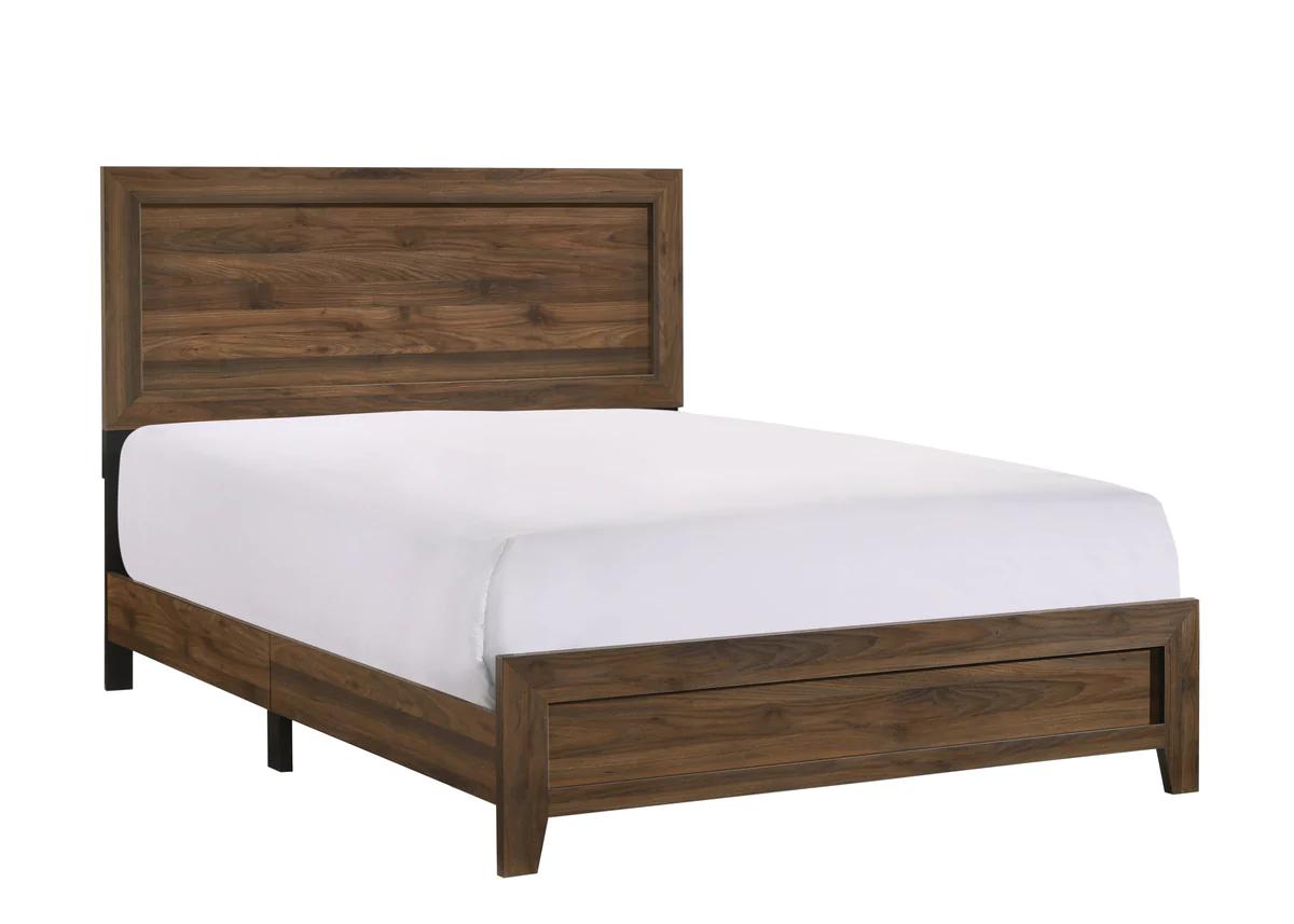 Casual, Farmhouse Panel Bed Millie B9200-Q-Bed in Brown 