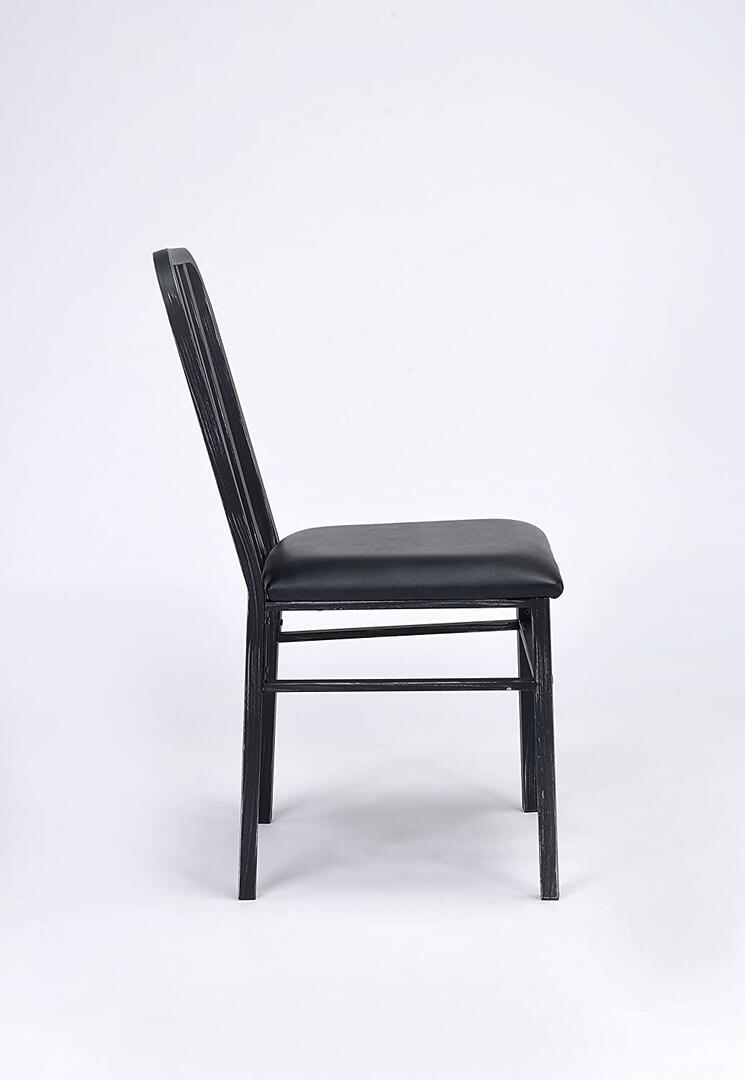 

    
Brown Rustic Oak & Antique Black 2 Side Chairs by Acme Jodie 71997-2pcs
