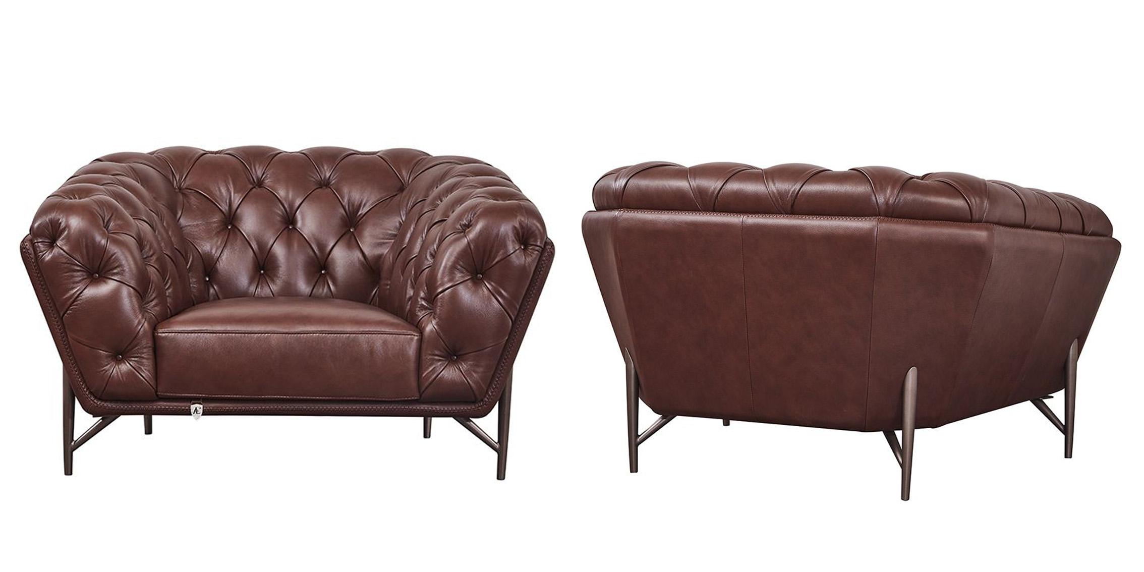 

    
Brown Top-Grain Italian Leather Chair Set 2Pcs EK8009-BRO-CHR American Eagle
