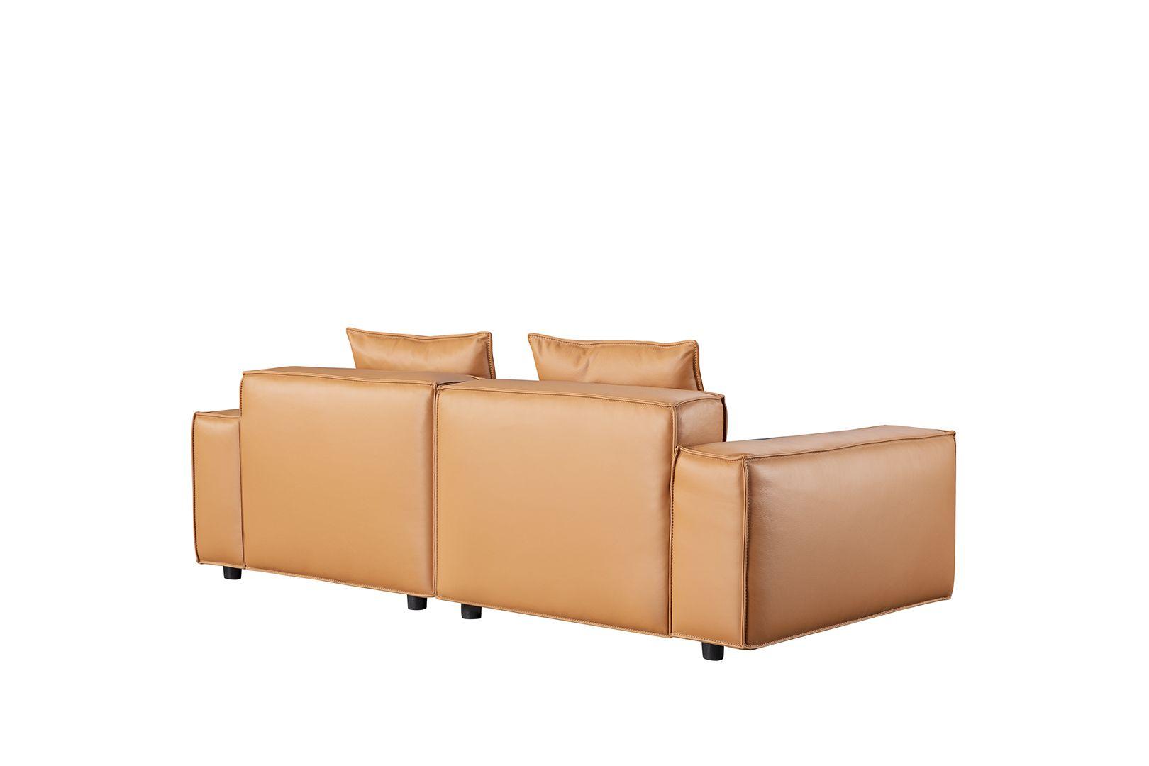 

                    
Buy Brown Top-Grain Italian Leather Sofa Set 2Pcs EK8008-MB-SF American Eagle Modern

