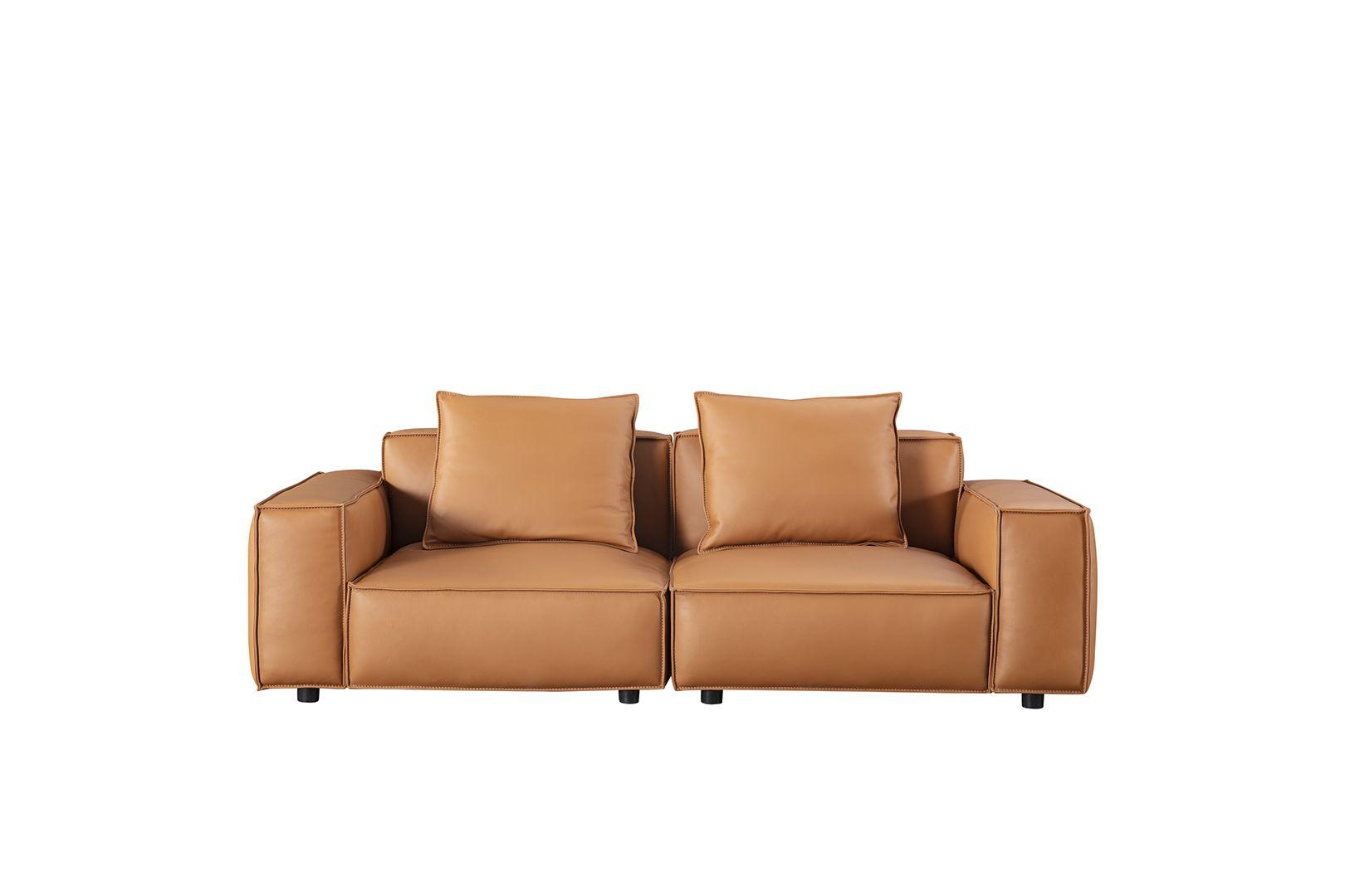 

    
 Shop  Brown Top-Grain Italian Leather Sofa Set 3Pcs EK8008-MB-SF American Eagle Modern

