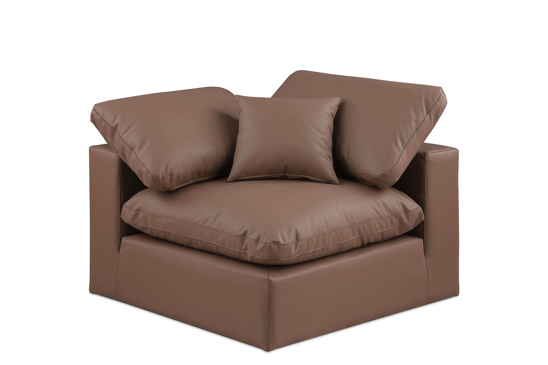 

    
Brown Vegan Leather Corner Chair COMFY 188Brown-Corner Meridian Contemporary
