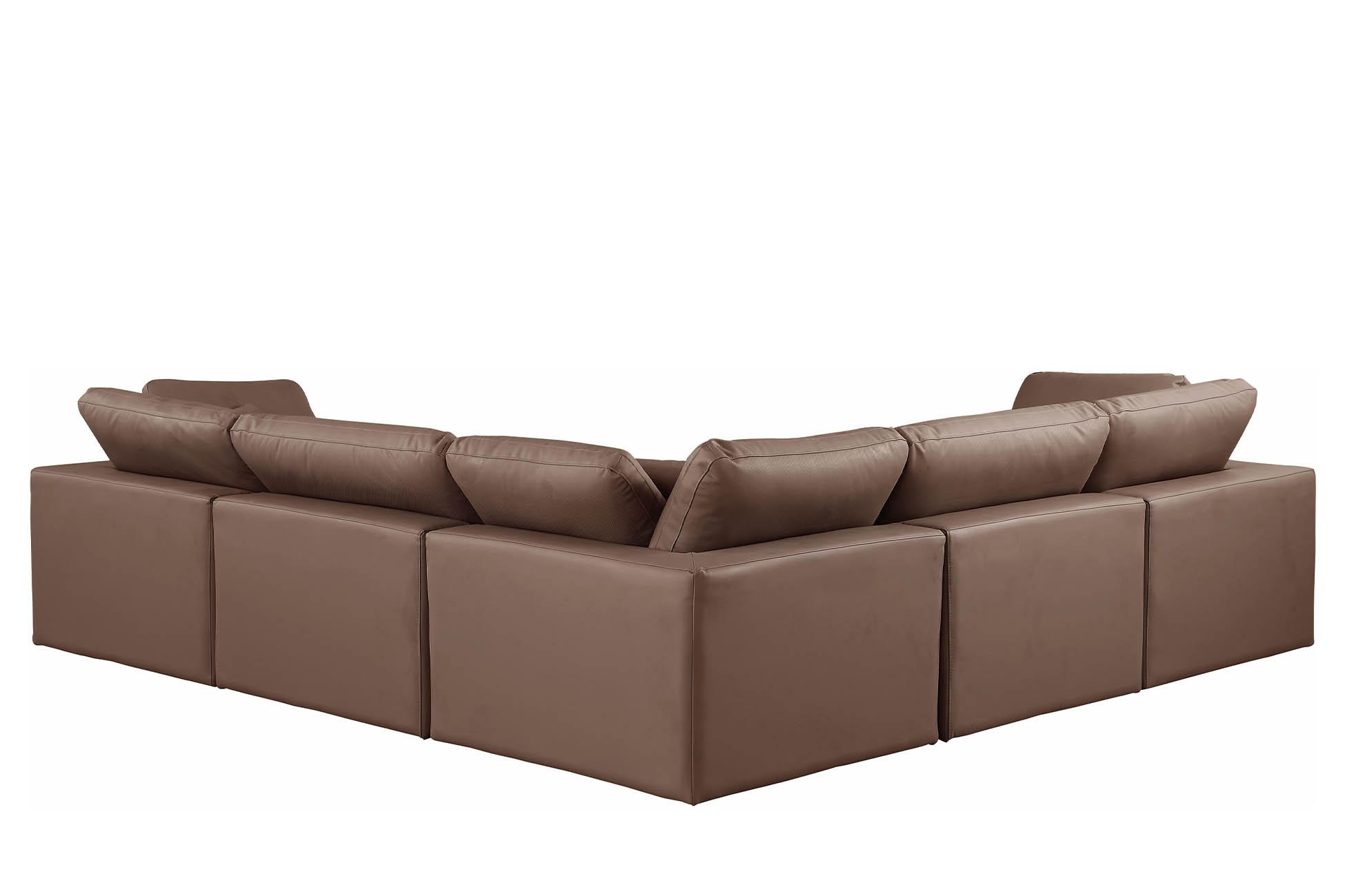 

        
Meridian Furniture 188Brown-Sec5C Modular Sectional Brown Faux Leather 094308289076
