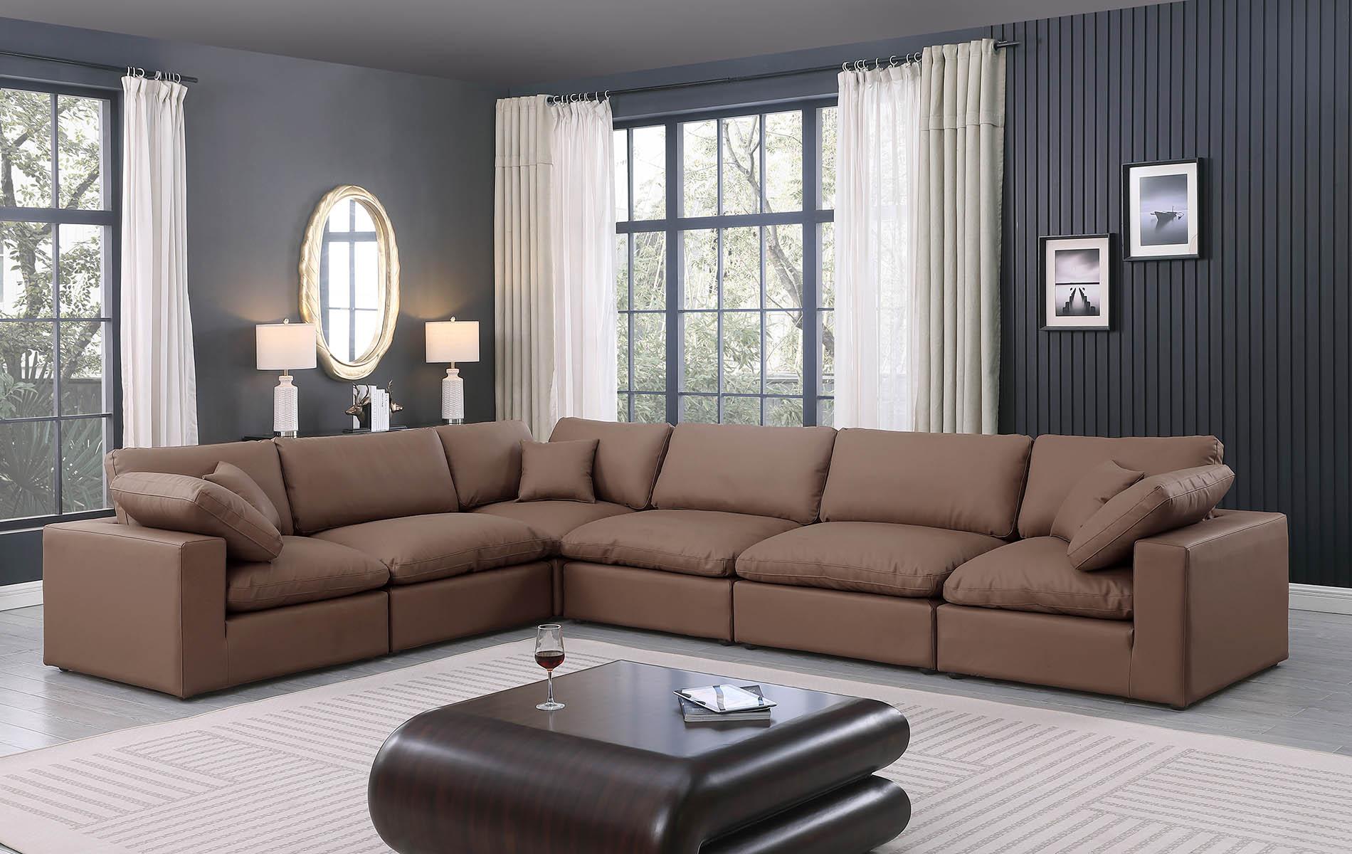 

    
Brown Vegan Leather Modular Sectional COMFY 188Brown-Sec6A Meridian Contemporary
