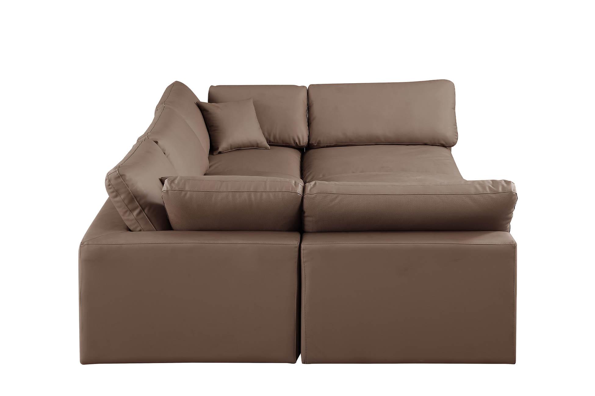 

        
Meridian Furniture 188Brown-Sec6C Modular Sectional Brown Faux Leather 094308289113
