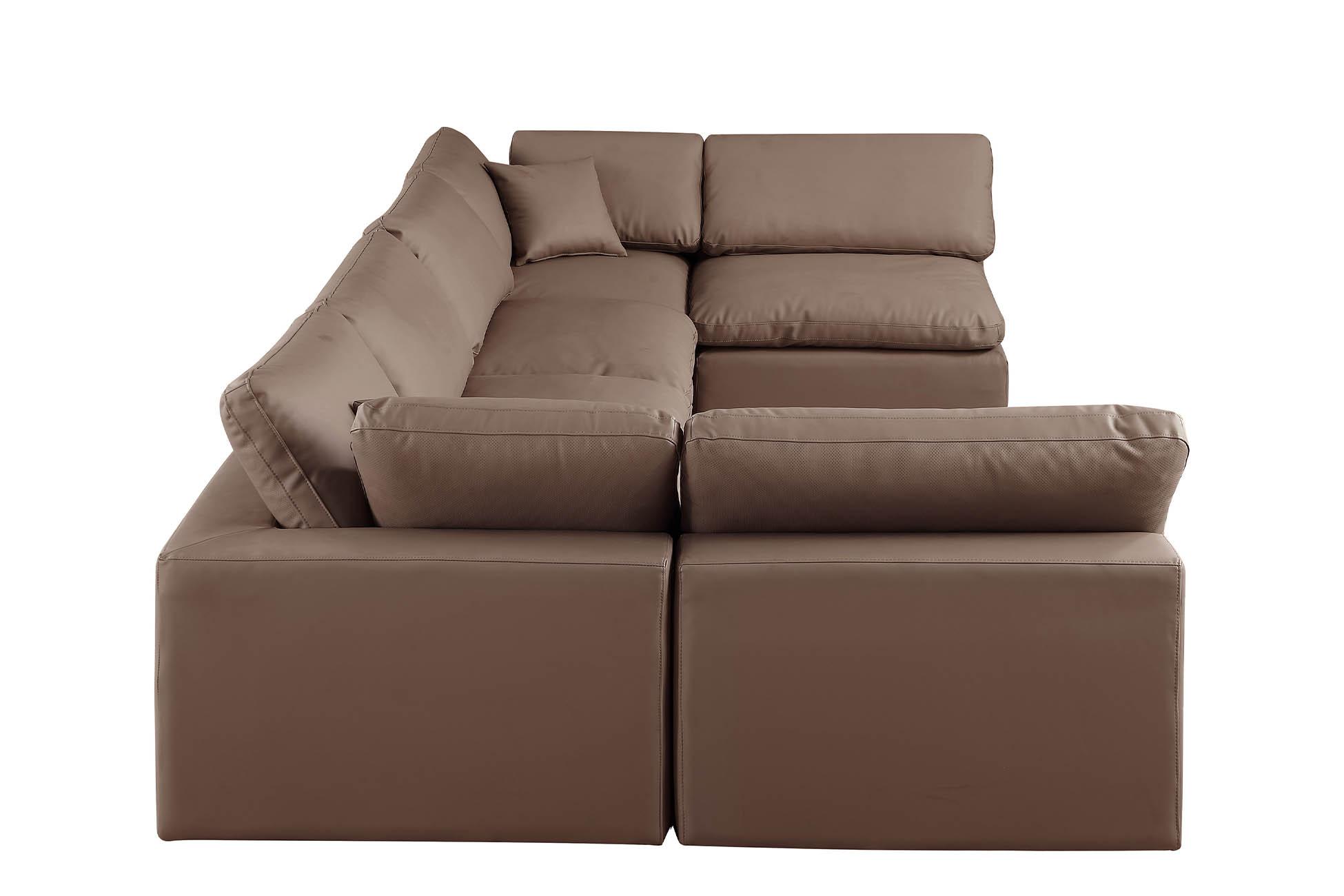 

        
Meridian Furniture 188Brown-Sec6D Modular Sectional Brown Faux Leather 094308289120
