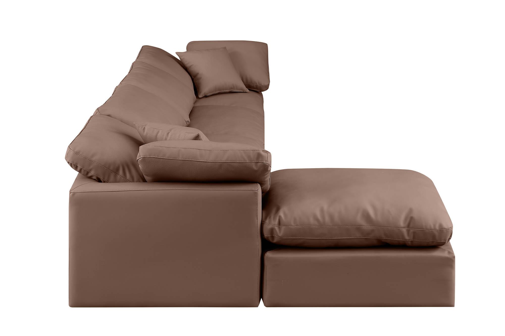 

        
Meridian Furniture INDULGE 146Brown-Sec5A Modular Sectional Sofa Brown Faux Leather 094308315737
