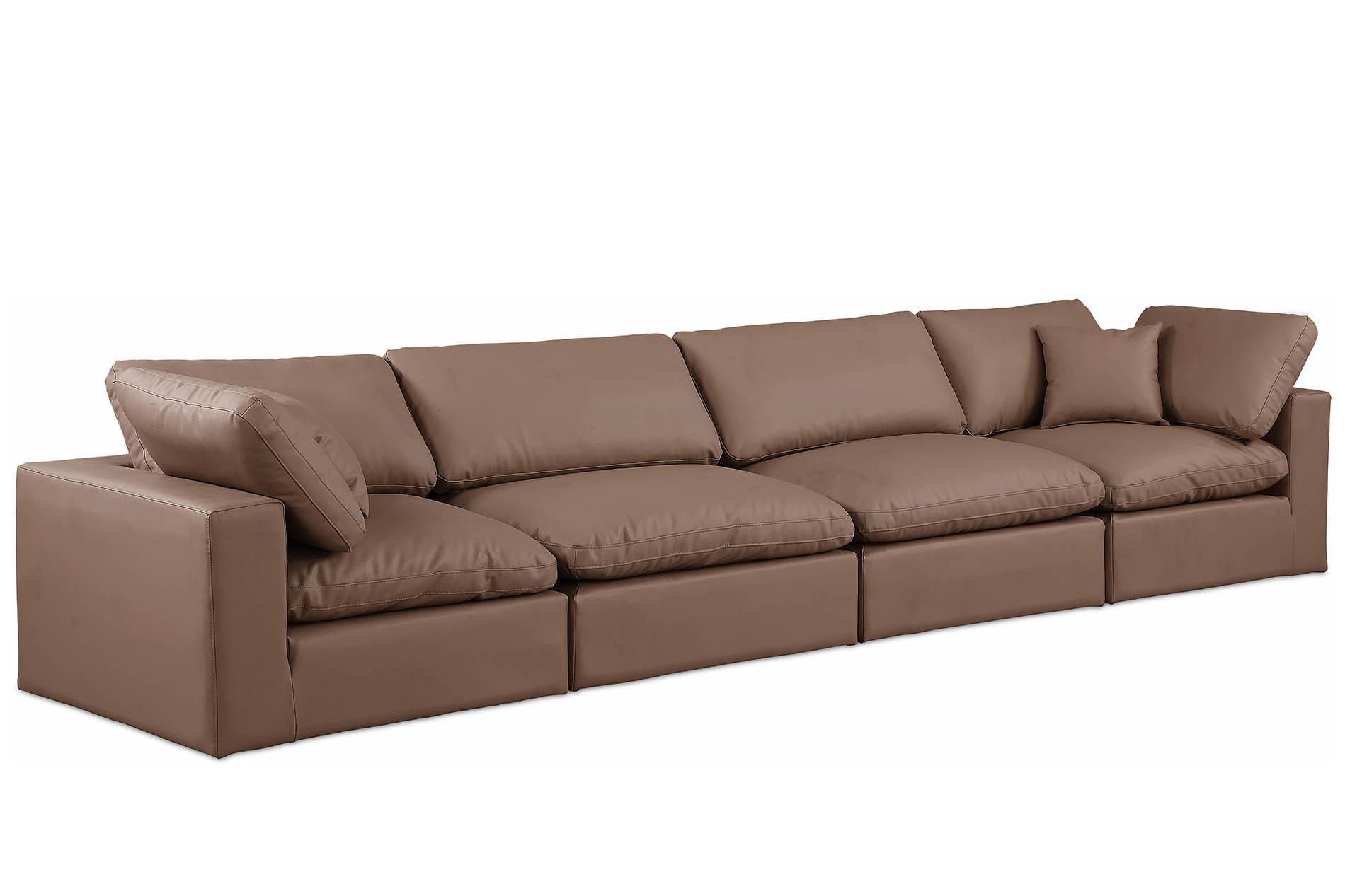 

    
Brown Vegan Leather Modular Sofa COMFY 188Brown-S158 Meridian Contemporary
