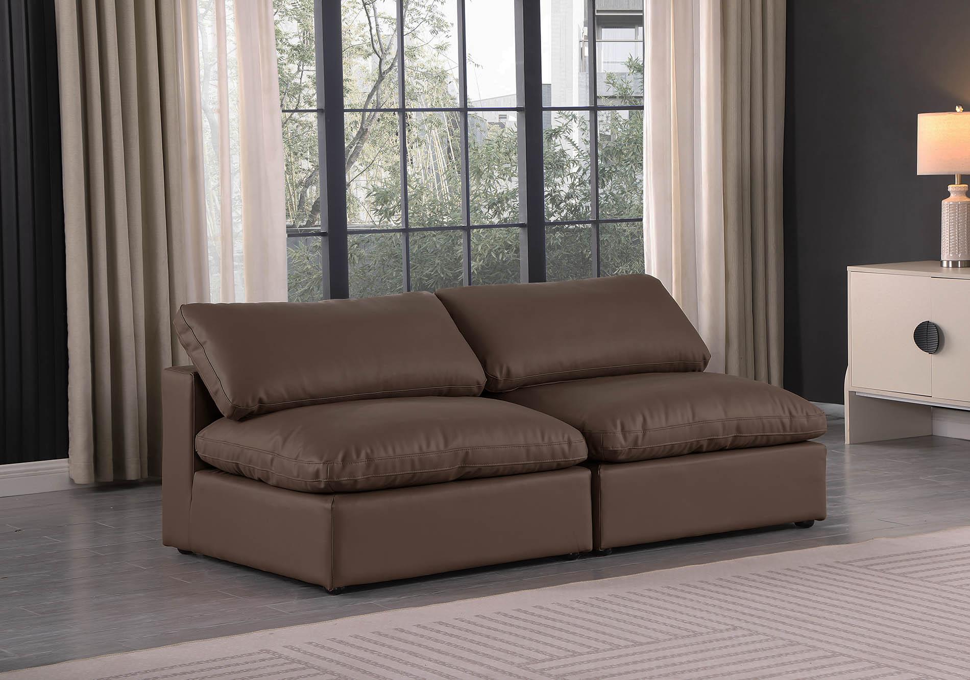 

    
Brown Vegan Leather Modular Sofa COMFY 188Brown-S78 Meridian Contemporary
